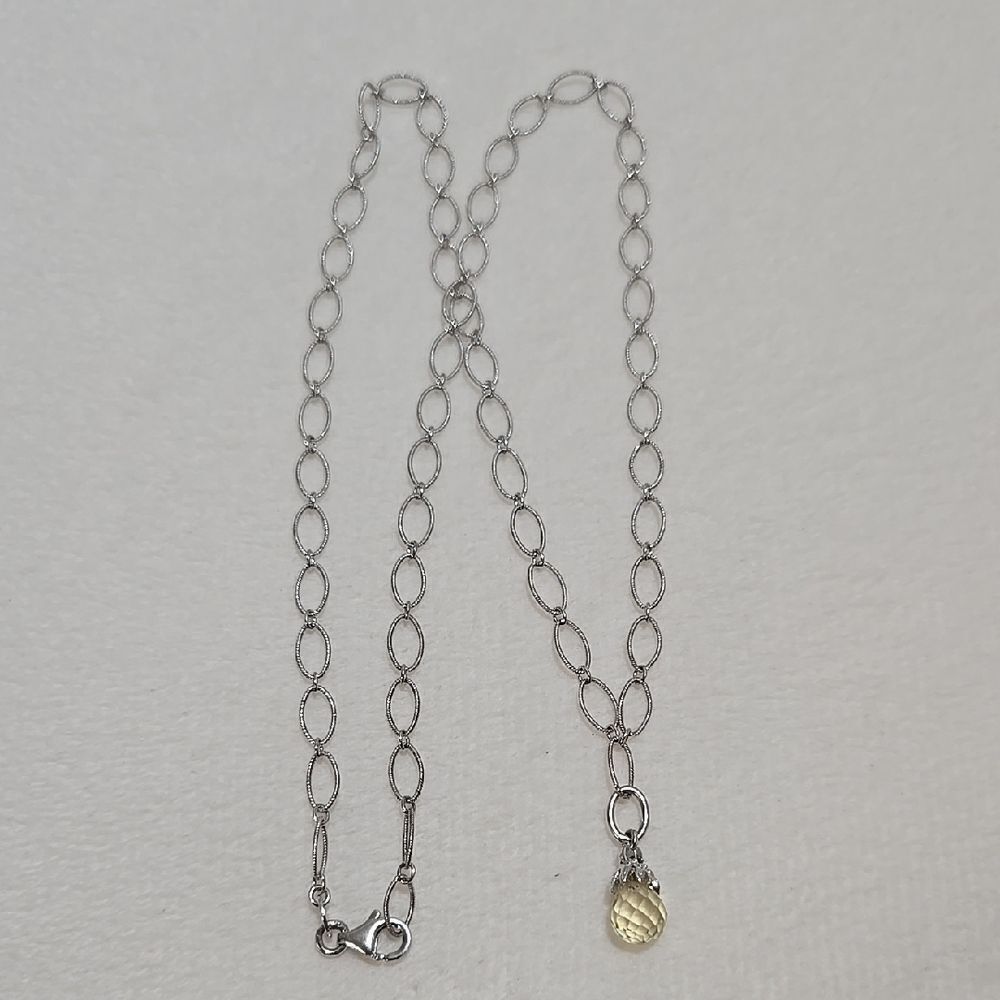 Sterling Silver & Citrine Necklace